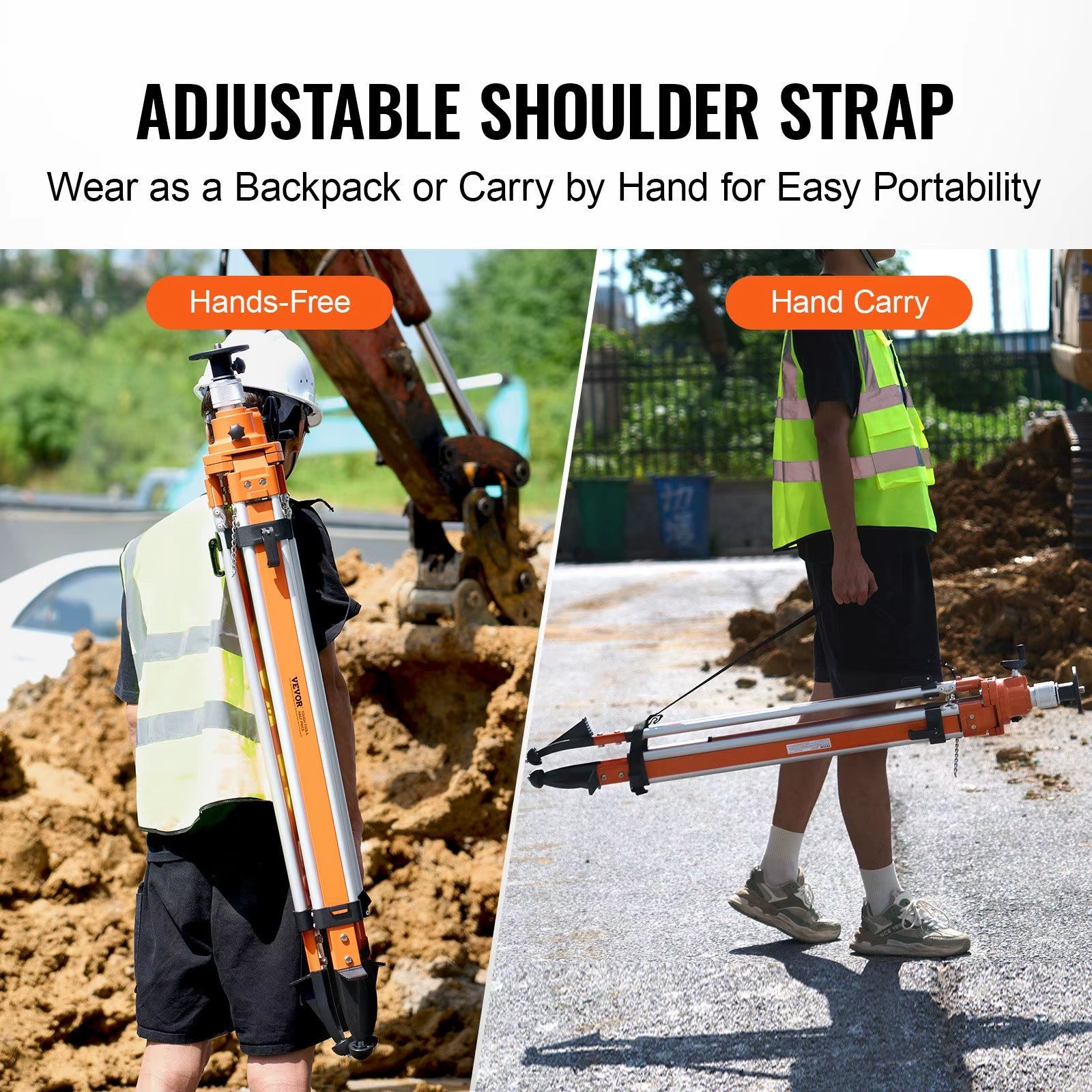 Laser Level Tripod Stand 5/8-11 Thread 45.07-114.37 in Height Aluminum Alloy Knob Lock 3 Leg Sections