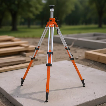 Laser Level Tripod Stand 5/8-11 Thread 45.07-114.37 in Height Aluminum Alloy Knob Lock 3 Leg Sections